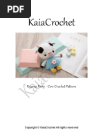 Pajama Party Cow Crochet Pattern