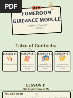 Homeroom Guidance Module