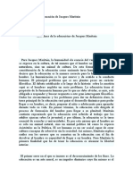 La Finalidad de La Educación de Jacques Maritain