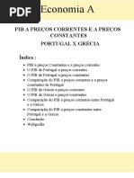 PIB A Preços Correntes e A Preços Constantes