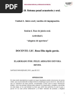 Módulo 18. Sistema Penal Acusatorio y Oral.: Unidad 3. Juicio Oral y Medios de Impugnación