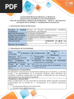 Guía de A y R - Tarea 2 - Apropiar Los Conceptos de La Unidad 1. Fundamentos Económicos