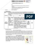 3eros-FICHA DE SESIÓN DE APRENDIZAJE DE TERCE PROBABILIDAD INDEPENDIENTE DEPENDIENTE Y FRECUENCIA