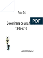 Aula 04 - Determinantes (13 08 10)