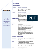 Curriculum Vitae Formación Académica: 2008-2012 Estudios Universitarios