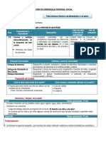 Sesión de Aprendizaje Personal Social - Derecho A La Alim.