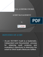 ISO 19011 Audit Management