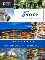 Tbilisi Ladies Trip - Itinerary 