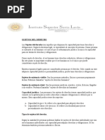 SUJETOS DE DERECHO. Introduccion.