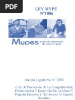 Ley Mype N - 1086-O