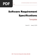 Software Requirement Specification Template