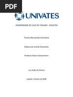 Trabalho de Recuperação de Nota Sistemas de Controle