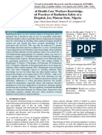 Assessment of Health Care Workers Knowledge, Attitude and Practices of Radiation Safety at A Specialist Hospital, Jos, Plateau State, Nigeria