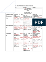 Features of Cefr SPM Writing Mark Scheme