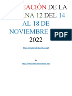 14 Al 18 de Noviembre: Semana 12