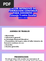 Taller Intensivo de Formacion Continua para Docentes