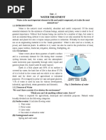 Water Technology Notes - Unit 1