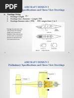 AIRCRAFT DESIGN I Report 5 Preliminary Specifications and Three View Drawings REV 4