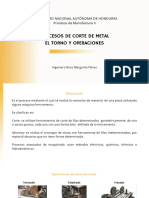 El Torno, Características y Procesos de Corte