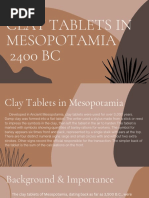 Clay Tablets in Mesopotamia (Lorenzo & Ganados)