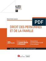 Droit Des Personnes Et de La Famille: Annales