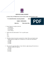 SS 2 Maths 1ST Ca Test First Term 2022