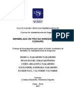 Mermelada de Frutas Enriquecida Con Cushuro: Facultad de Ciencias Empresariales Carrera de Administración de Empresas