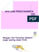 PAUD - APE Dan Penataannya