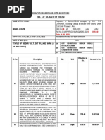 Biil of Quantity (Boq) : Boq For Percentage Rate Quotation