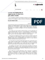 La Jornada - Persiste Discriminación en Empresas Por El Color de La Piel, Indica Estudio