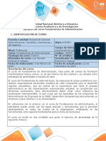 Syllabus Del Curso Fundamentos de Administracion