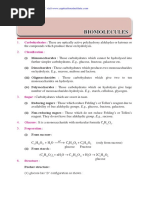 CBSE Class 12 Chem Notes Question Bank Biomolecules PDF