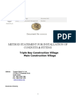 Method Statement - Installation of Conduits & Fitting - Rev 1