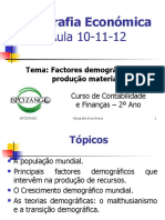 Factores Demográficos Na Produção de Recursos Aula 10-11-12