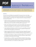 FRAMEWORK FOR THE DEVELOPMENT AND DEPLOYMENT OF RENEWABLES IN SCOTLAND: A Response To The Scottish Government
