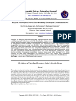 Pancasakti Science Education Journal: Pengaruh Pembelajaran Berbasis Proyek Terhadap Kemampuan Literasi Sains Siswa