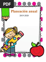 Planeación Anual para Preescolar 2019 - 2020