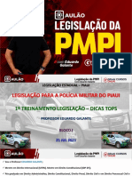 1º Treinamento Legislação - Pmpi - 21 Jul 2021