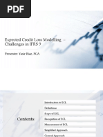 Expected Credit Loss Modelling - Challenges in IFRS 9: Presenter: Yasir Riaz, FCA