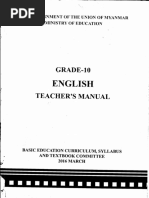 English Teacher Manual Grade 10