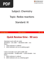 1 Cambridge IX Chem Unit 10.2 Redox Reactions