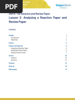 PDF (SG) - EAP 11 - 12 - UNIT 6 - LESSON 2 - Analyzing A Reaction Paper and Review Paper