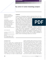 Int J Lab Hematology - 2016 - Vis - Verification and Quality Control of Routine Hematology Analyzers