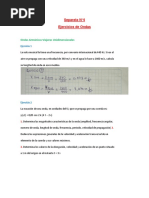 Separata N°4 Ejercicios de Ondas: Ondas Armónicas Viajeras Unidimensionales