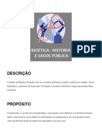 Bioética - História e Saúde Pública