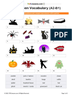 Halloween Vocabulary A2 b1 Teacher