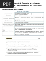 Examen - (AAB01) Cuestionario 4 - Resuelva La Evaluación Calificada Sobre - Comportamiento Del Consumidor