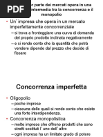 Concorrenza Imperfetta