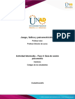 Formato 4 - Guía de Sesión Psicomotriz