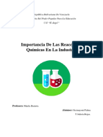 Importancia de Las Reacciones Químicas en La Industria